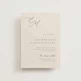 "Corner" - Wedding Invitations in Linen by Kelly Schmidt - Front