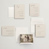 "Corner" - Wedding Invitations in Linen by Kelly Schmidt - Invitation Suite