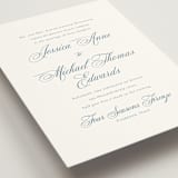 "Empire" - Wedding Invitations in Dusty Blue by Jennifer Postorino - Detail