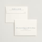 "Empire" - Wedding Invitations in Dusty Blue by Jennifer Postorino - FREE Recipient Addressing
