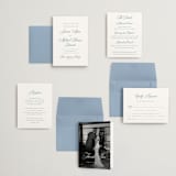 "Empire" - Wedding Invitations in Dusty Blue by Jennifer Postorino - Invitation Suite
