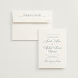 "Empire" - Wedding Invitations in Dusty Blue by Jennifer Postorino - Invitation with Envelope