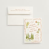 "Giardino" - Wedding Invitations in Flame by Pati Cascino - Invitation with Envelope