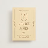 "Classic and Floral" - Wedding Invitations in Bark by Jen Ramsey - Front