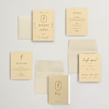 "Classic and Floral" - Wedding Invitations in Bark by Jen Ramsey - Invitation Suite