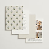 "Blockprint" - Wedding Invitations in Almond by Olivia Kanaley Inman - Back of Card Options