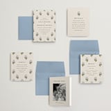 "Blockprint" - Wedding Invitations in Almond by Olivia Kanaley Inman - Invitation Suite
