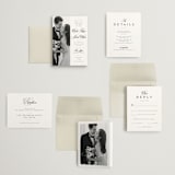 "Side by Side" - Wedding Invitations in Tuxedo by Orasie - Invitation Suite
