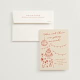 "Party On!" - Wedding Invitations in Sangria Spark by Zove Ahhh - Invitation with Envelope