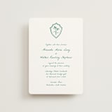 "Palm Tree Crest" - Wedding Invitations in Palm by Erika Firm - Front