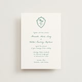 "Palm Tree Crest" - Wedding Invitations in Palm by Erika Firm - Front