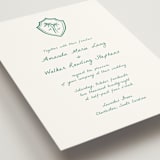 "Palm Tree Crest" - Wedding Invitations in Palm by Erika Firm - Detail