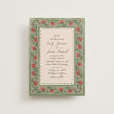 "Wedding Tapestry" - Wedding Invitations in Coral Fern by Chris Griffith - Front