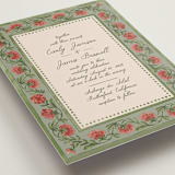 "Wedding Tapestry" - Wedding Invitations in Coral Fern by Chris Griffith - Detail