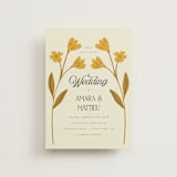 "Vintage Wildflowers" - Wedding Invitations in Yolk by Morgan Kendall - Front