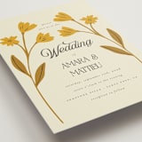 "Vintage Wildflowers" - Wedding Invitations in Yolk by Morgan Kendall - Detail