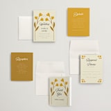"Vintage Wildflowers" - Wedding Invitations in Yolk by Morgan Kendall - Invitation Suite
