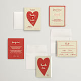 "Big Heart Wedding" - Wedding Invitations in Cherry by Ani Somi - Invitation Suite