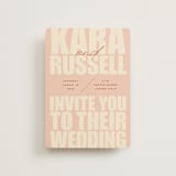"Typographical Poster" - Wedding Invitations in Blush by Stacey Day - Front