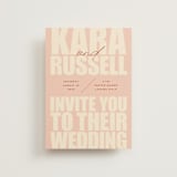 "Typographical Poster" - Wedding Invitations in Blush by Stacey Day - Front