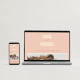 "Typographical Poster" - Wedding Invitations in Blush by Stacey Day - FREE Wedding Website