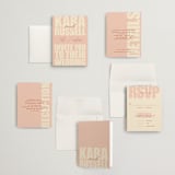 "Typographical Poster" - Wedding Invitations in Blush by Stacey Day - Invitation Suite