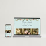 "Tropical Crest" - Wedding Invitations in Papaya by Susan Moyal - FREE Wedding Website