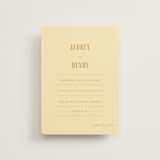 "Vintage Label" - Wedding Invitations in Butter by Nazia Hyder - Front