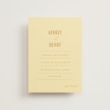 "Vintage Label" - Wedding Invitations in Butter by Nazia Hyder - Front