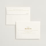 "Vintage Label" - Wedding Invitations in Butter by Nazia Hyder - FREE Recipient Addressing