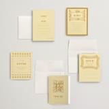 "Vintage Label" - Wedding Invitations in Butter by Nazia Hyder - Invitation Suite