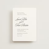 "Sophistique" - Wedding Invitations in Linen by Cindy Reynolds - Front