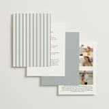 "Sophistique" - Wedding Invitations in Linen by Cindy Reynolds - Back of Card Options