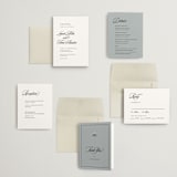 "Sophistique" - Wedding Invitations in Linen by Cindy Reynolds - Invitation Suite
