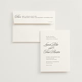 "Sophistique" - Wedding Invitations in Linen by Cindy Reynolds - Invitation with Envelope
