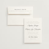 "Beautiful Day" - Wedding Invitations in Graphite by Leah Bisch - Invitation with Envelope