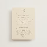 "The Swan" - Wedding Invitations in Buttercream by Helena Vitto - Front