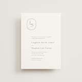"Leighton" - Wedding Invitations in Lakeshore Blue by Jennifer Postorino - Front