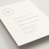 "Leighton" - Wedding Invitations in Lakeshore Blue by Jennifer Postorino - Detail