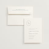"Leighton" - Wedding Invitations in Lakeshore Blue by Jennifer Postorino - Invitation with Envelope