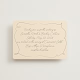 "French Whimsy Script" - Wedding Invitations in Champagne by Wallace Design Co. - Front