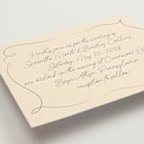 "French Whimsy Script" - Wedding Invitations in Champagne by Wallace Design Co. - Detail