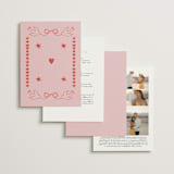 "The Bird Song" - Wedding Invitations in Peach by Helena Vitto - Back of Card Options
