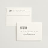 "Bold Stack" - Wedding Invitations in Noir by Alethea and Ruth - FREE Recipient Addressing
