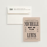 "Bold Stack" - Wedding Invitations in Noir by Alethea and Ruth - Invitation with Envelope