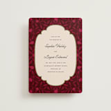 "Victorian Chic" - Wedding Invitations in Garnet by Morgan Kendall - Front
