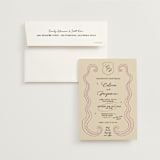"Modern Fairy Tale" - Wedding Invitations in Linen by Helena Vitto - Invitation with Envelope