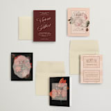 "Museum" - Wedding Invitations in Burgundy by Nazia Hyder - Invitation Suite