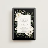 "Botanical Love" - Wedding Invitations in Black Tie by Susan Moyal - Front