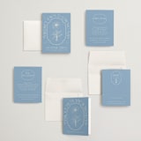 "Flora Arch" - Wedding Invitations in Cerulean by Baumbirdy - Invitation Suite